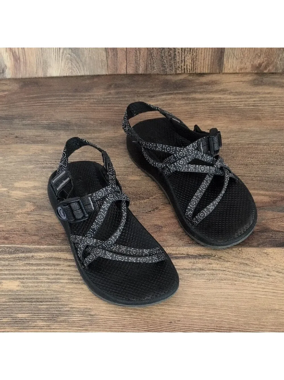 Chaco Kids ZX/1 Black Ecotread Sandals 6